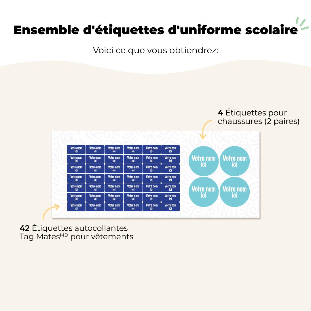 Ensemble d'étiquettes d'uniforme scolaire Galerie 1