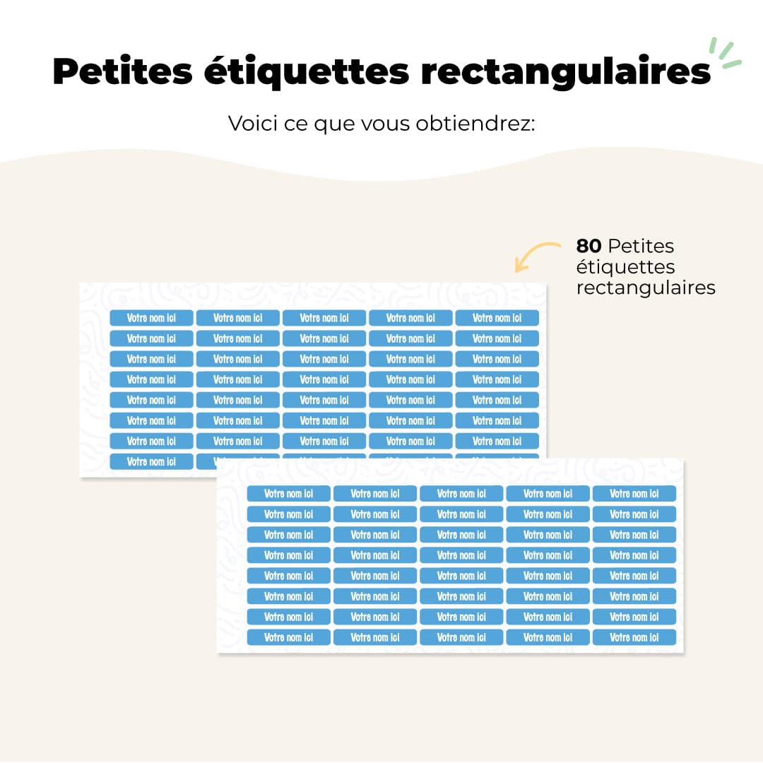 Petites étiquettes rectangulaires Galerie 1