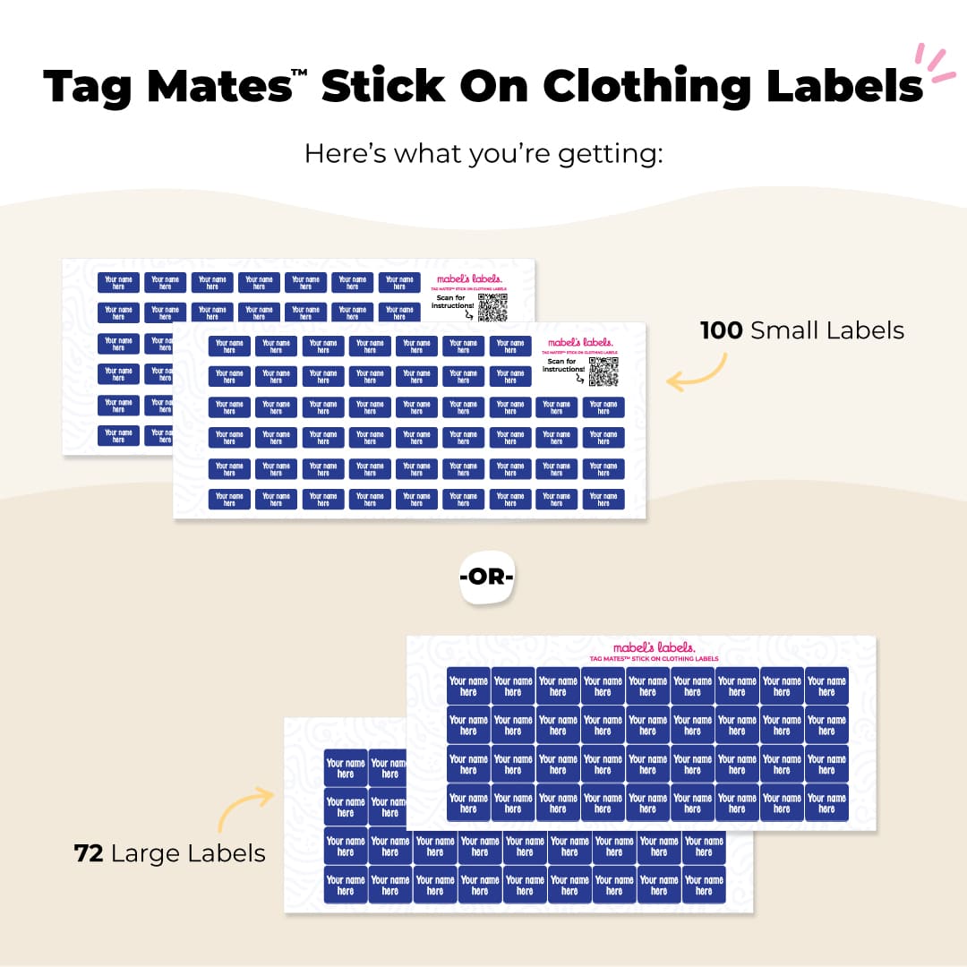 Tag Mates™ Stick On Clothing Labels Gallery 1