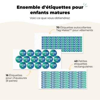 Ensemble d'étiquettes pour enfants matures vignette 1