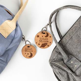 Plaquettes personnalisées en bois pour sacs vignette 4