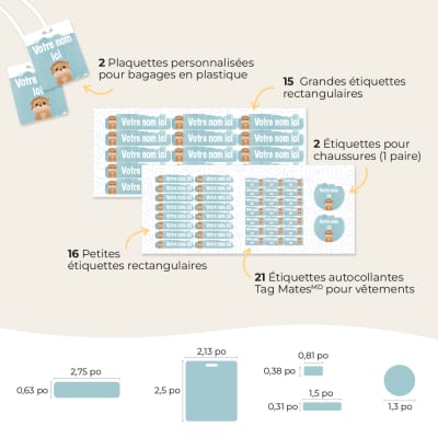 Ensemble d’étiquettes pour bébé