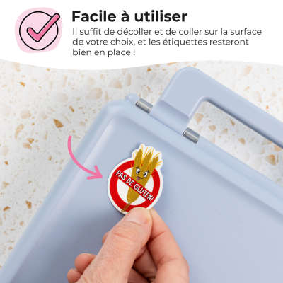 Autocollants d'allergie alimentaire pour enfants 
