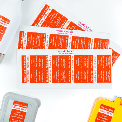 Kids' Medical Alert Labels