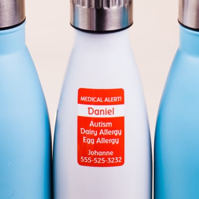 Kids' Medical Alert Labels