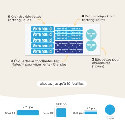 Ensemble cadeau d'étiquettes personnalisées