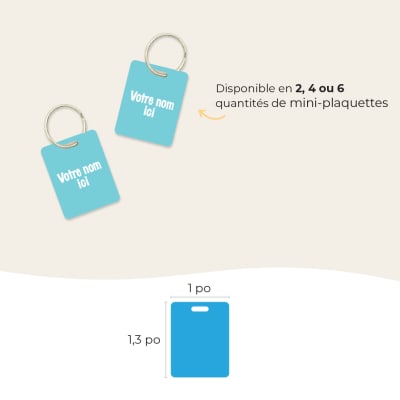 Mini-Plaquettes personnalisées pour bagages