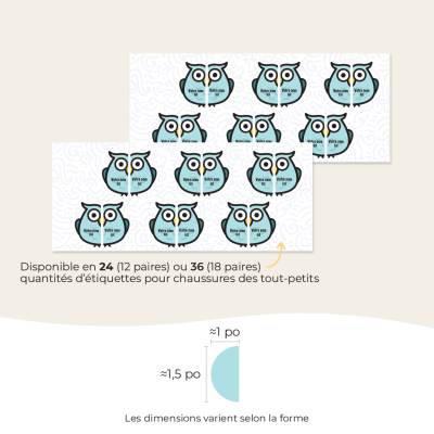Étiquettes pour chaussures des tout-petits 