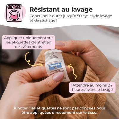 Ensemble d'étiquettes d'uniforme scolaire