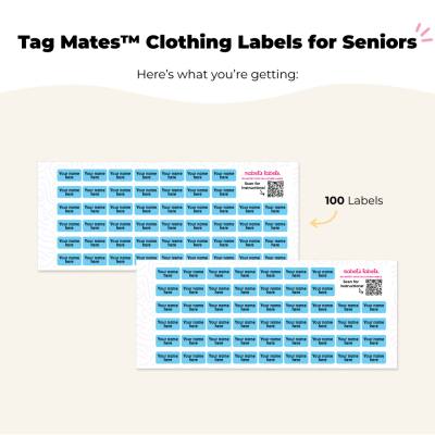Tag Mates™ Clothing Labels for Seniors