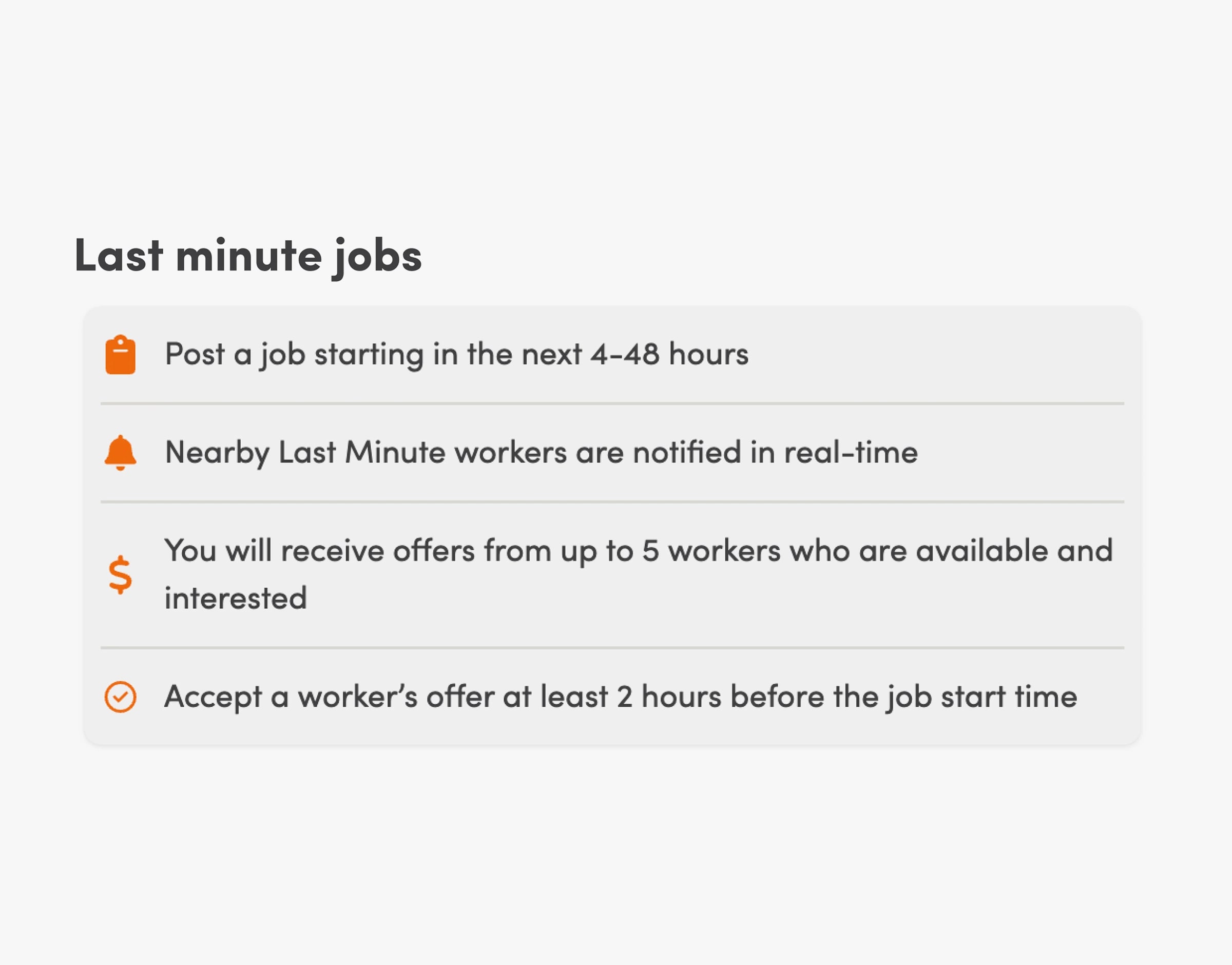 You can find a support worker replacement quickly with Last Minute Jobs.