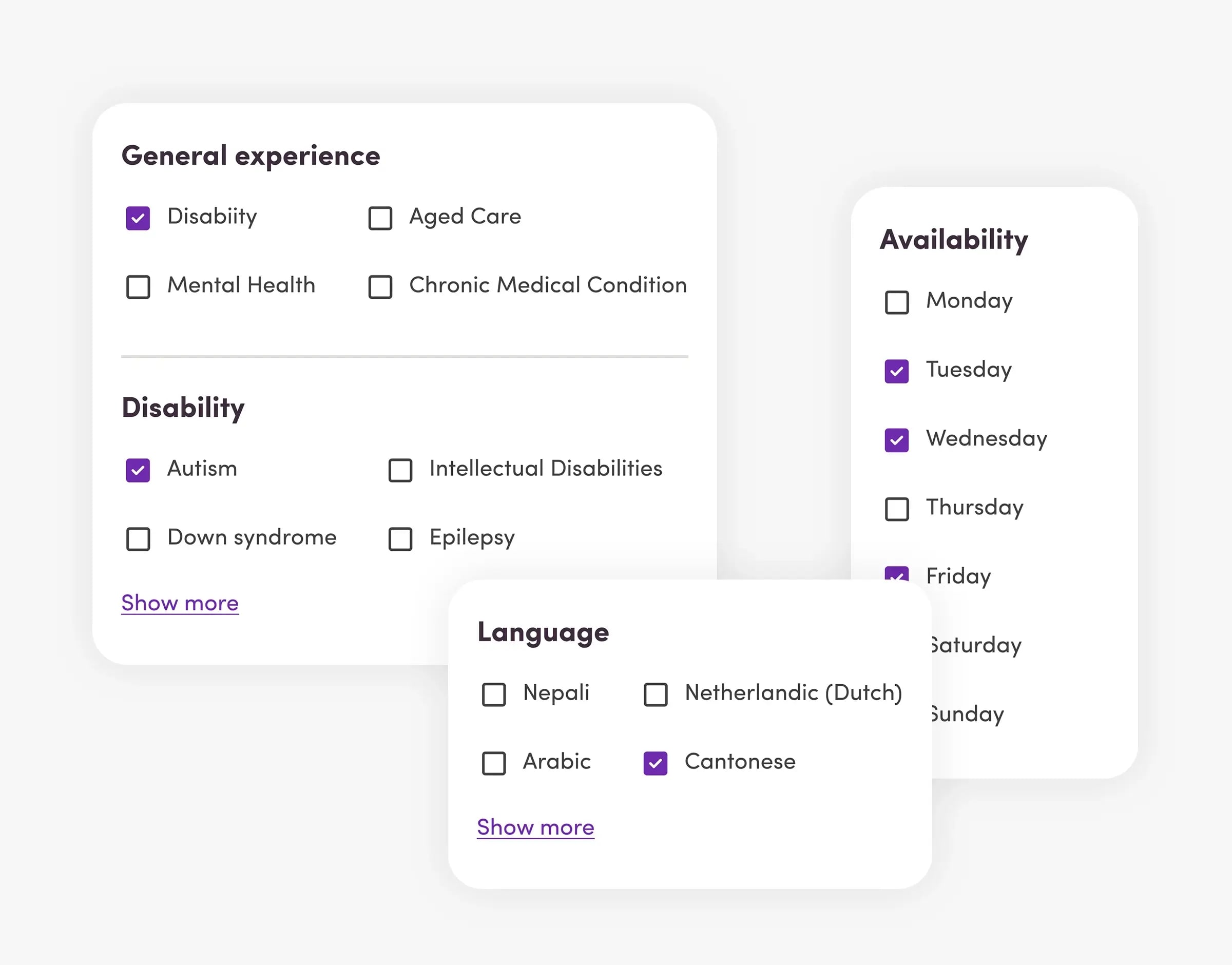 Easily search and filter workers