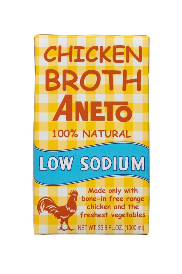 Aneto Chicken Broth, Low Sodium, 33.83 Fl Oz (Pack Of 6) (8410748201034)