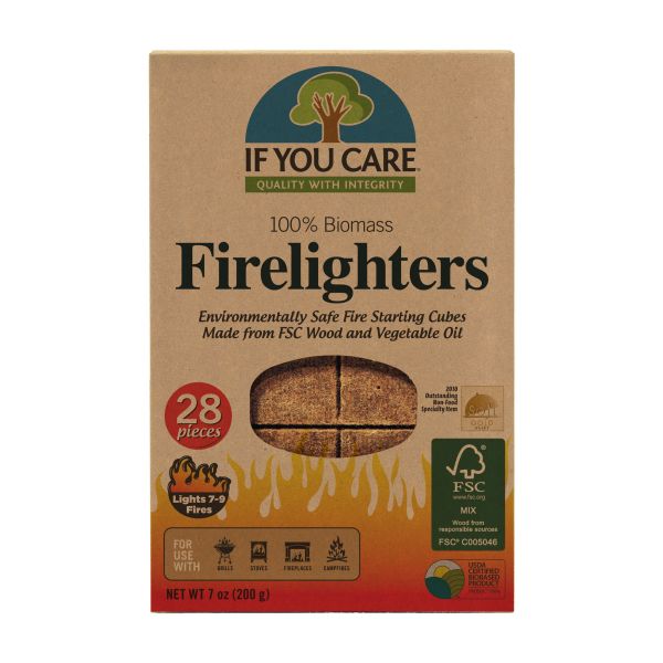 If you Care 28 firelighters - non toxic Wood&veg Oil 12x28 (770009250347)