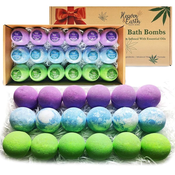 Wholesale Eucalyptus, Mint, Lavender Essential Oil Bath Bomb Set