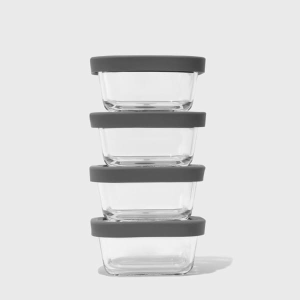 Wholesale Square Glass Food Storage 4pc