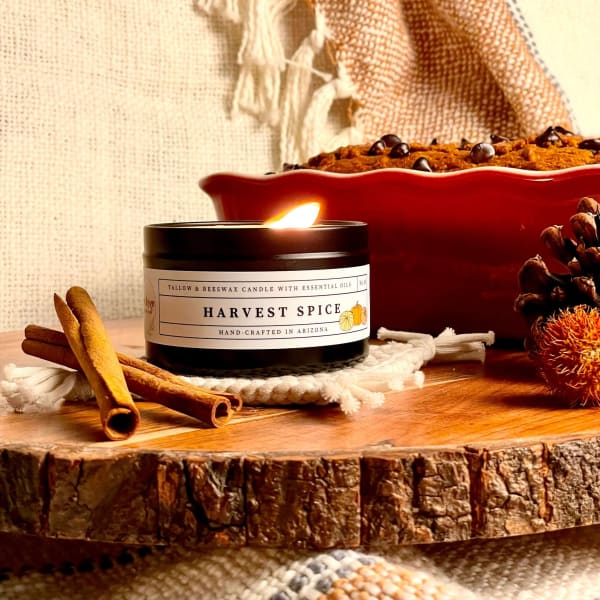 Wholesale Harvest Spice Tallow and Beewax Candle 8 oz