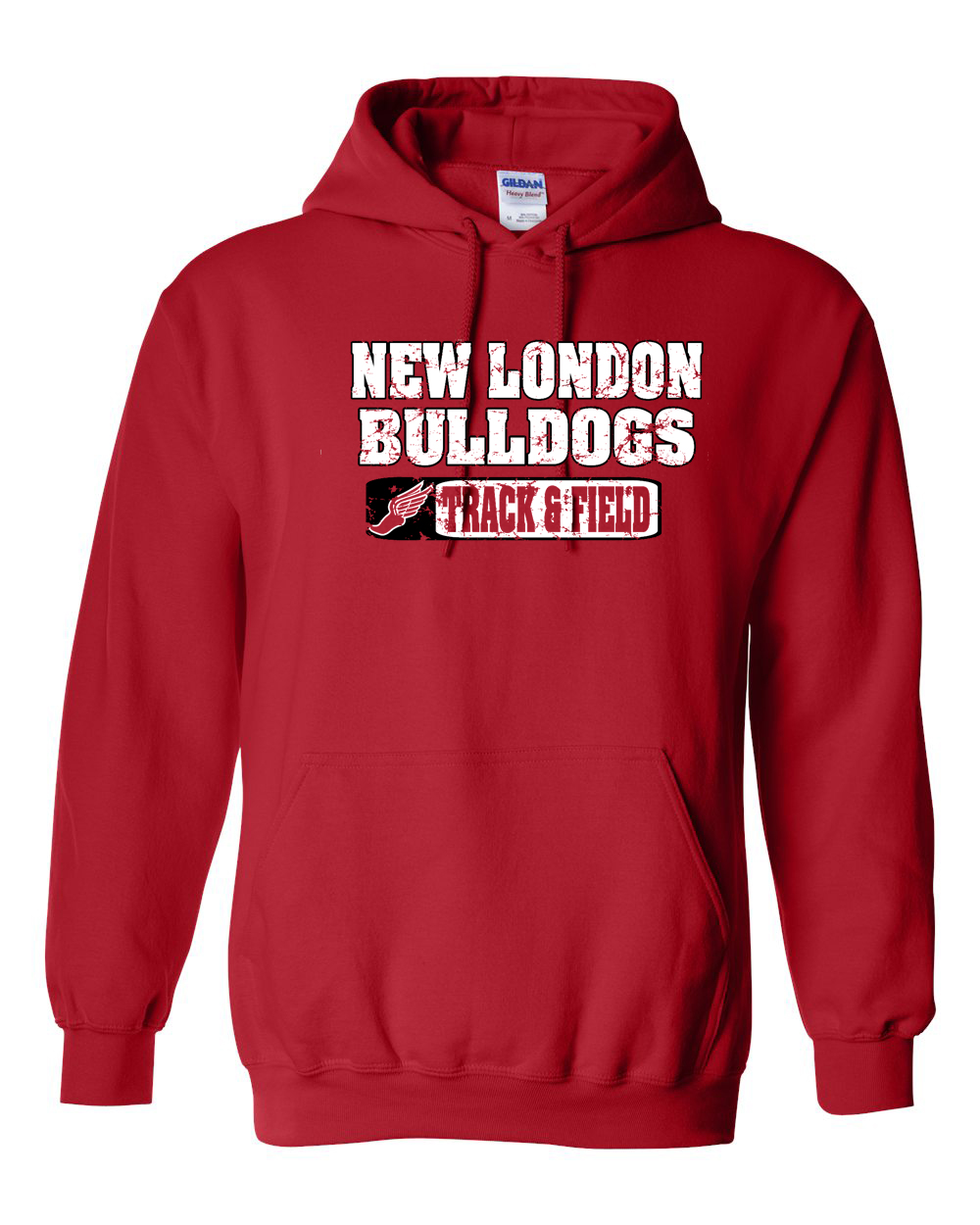Red Retro Distressed Hoodie
