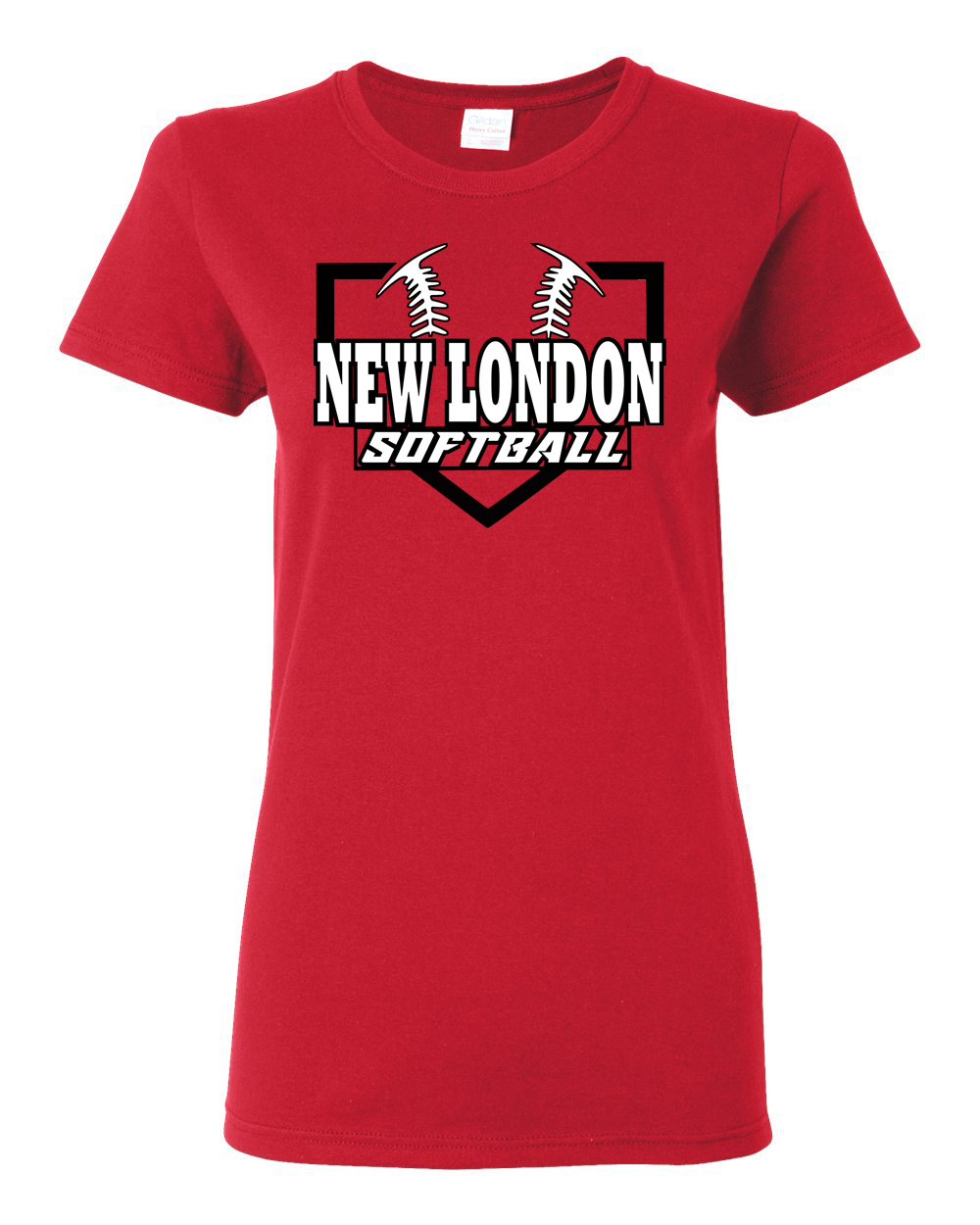 Red New London Softball Women’s T-Shirt