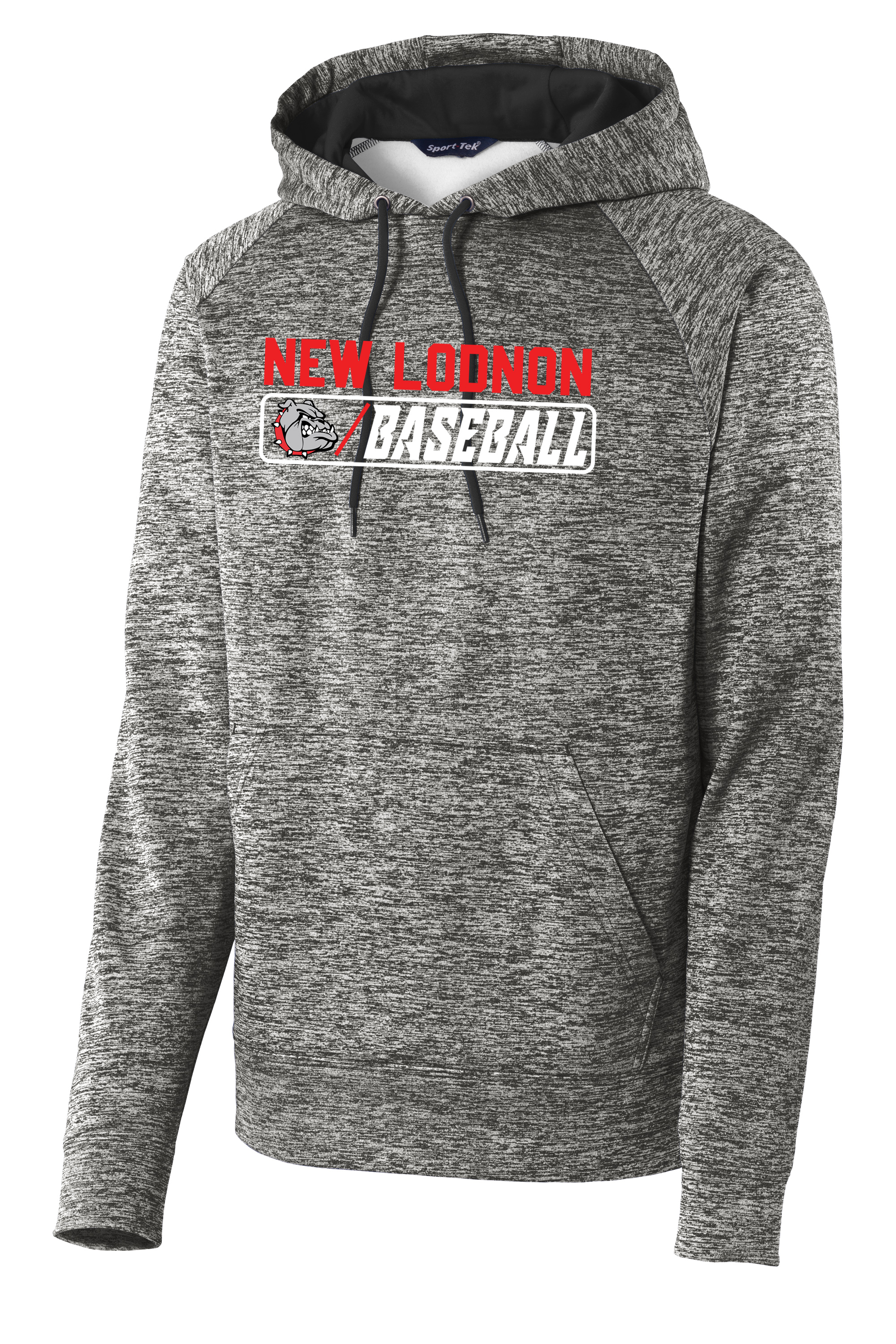 Black Electric New London Baseball Electric Heather Fleece Hooded Pullover