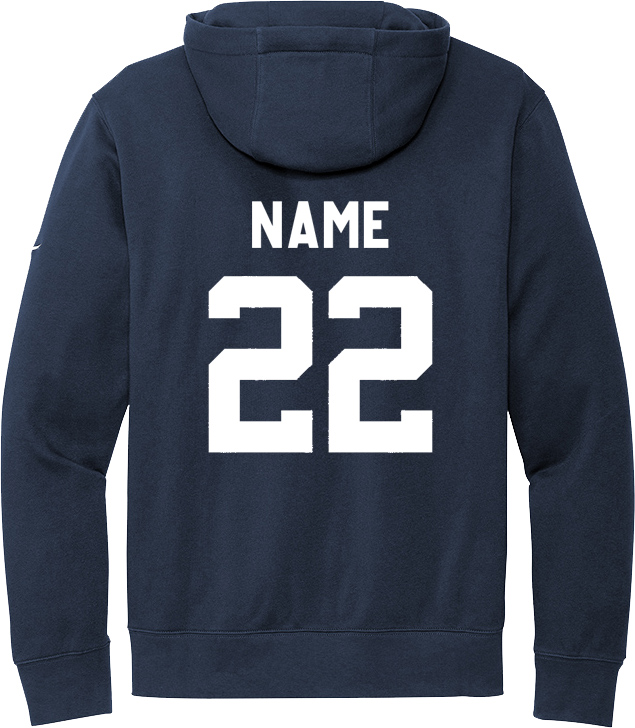 Midnight Navy Nike Club Fleece Sleeve Swoosh Pullover Hoodie 2