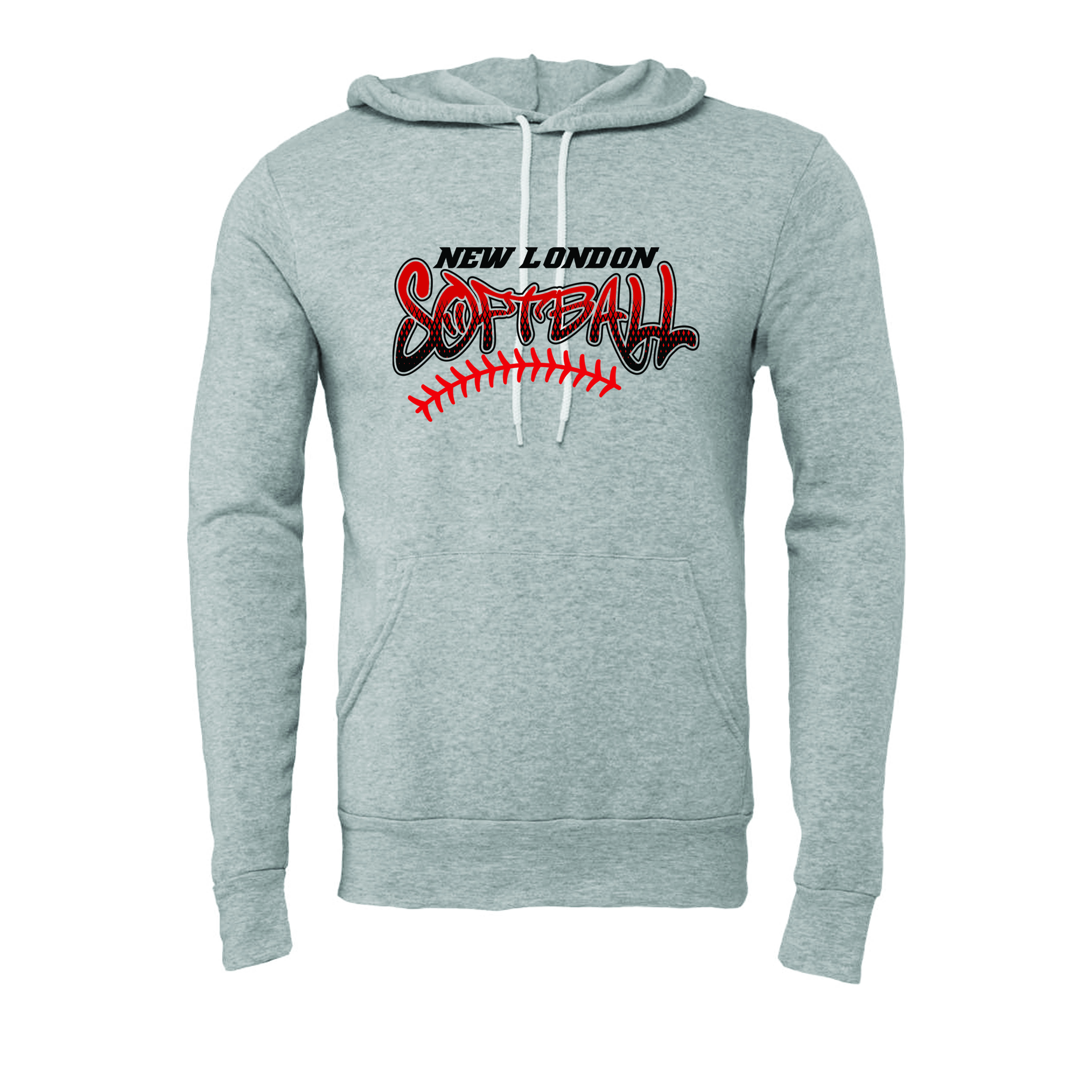 Athletic Heather  Bella + Canvas NL Softball Hoodie 