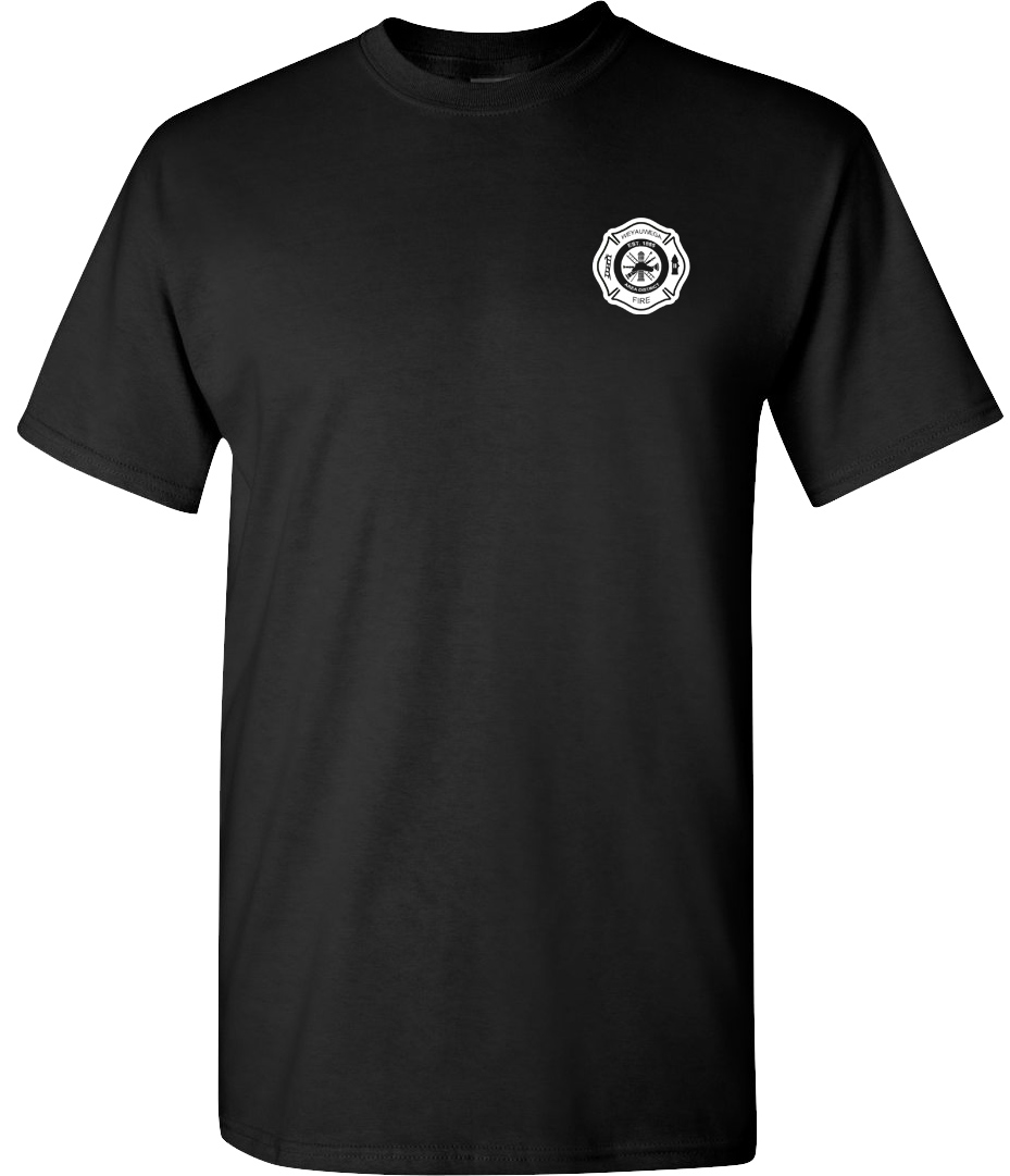 Black Wega Fire and Rescue Cotton T-Shirt 