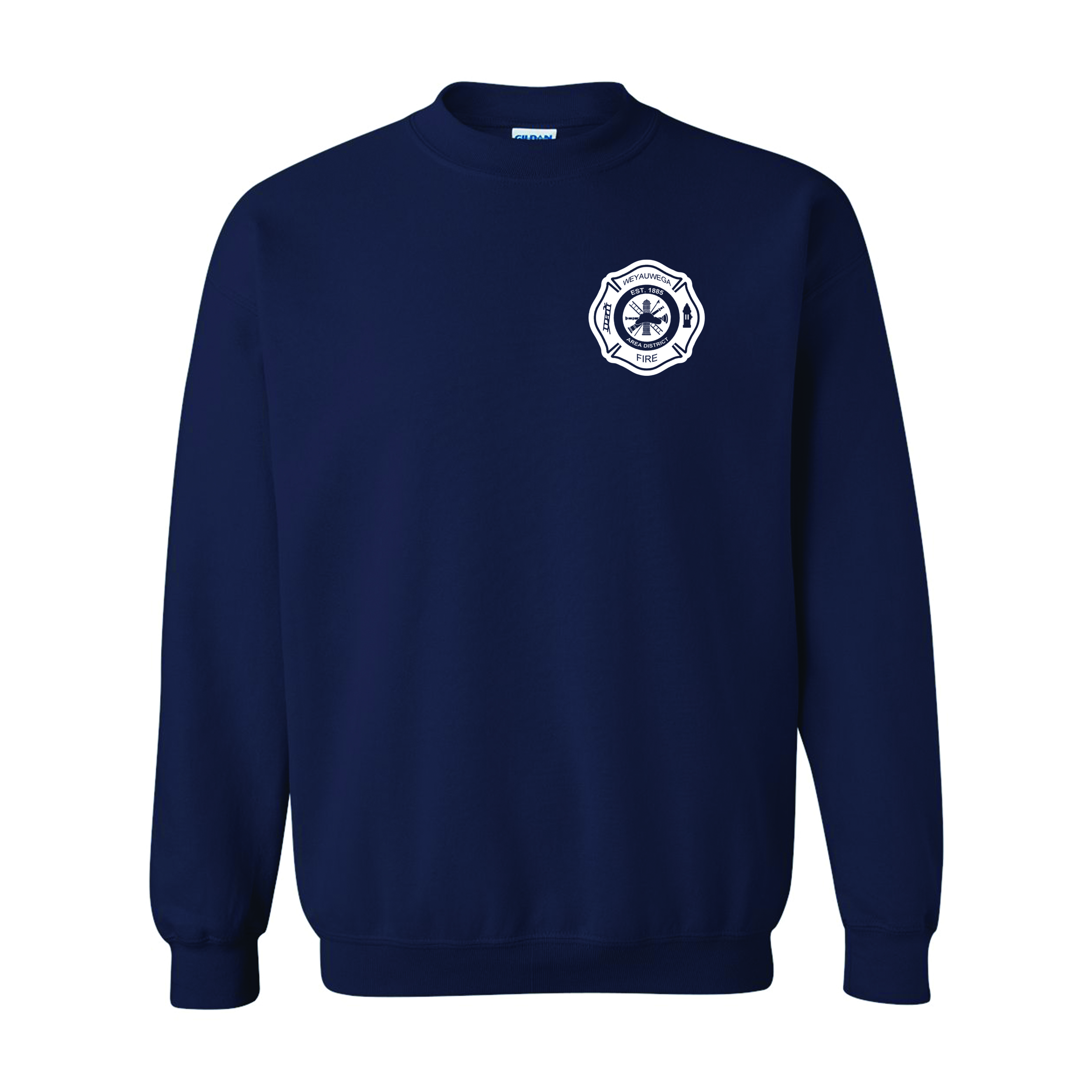 Navy Wega Fire and Rescue Cotton Crewneck 