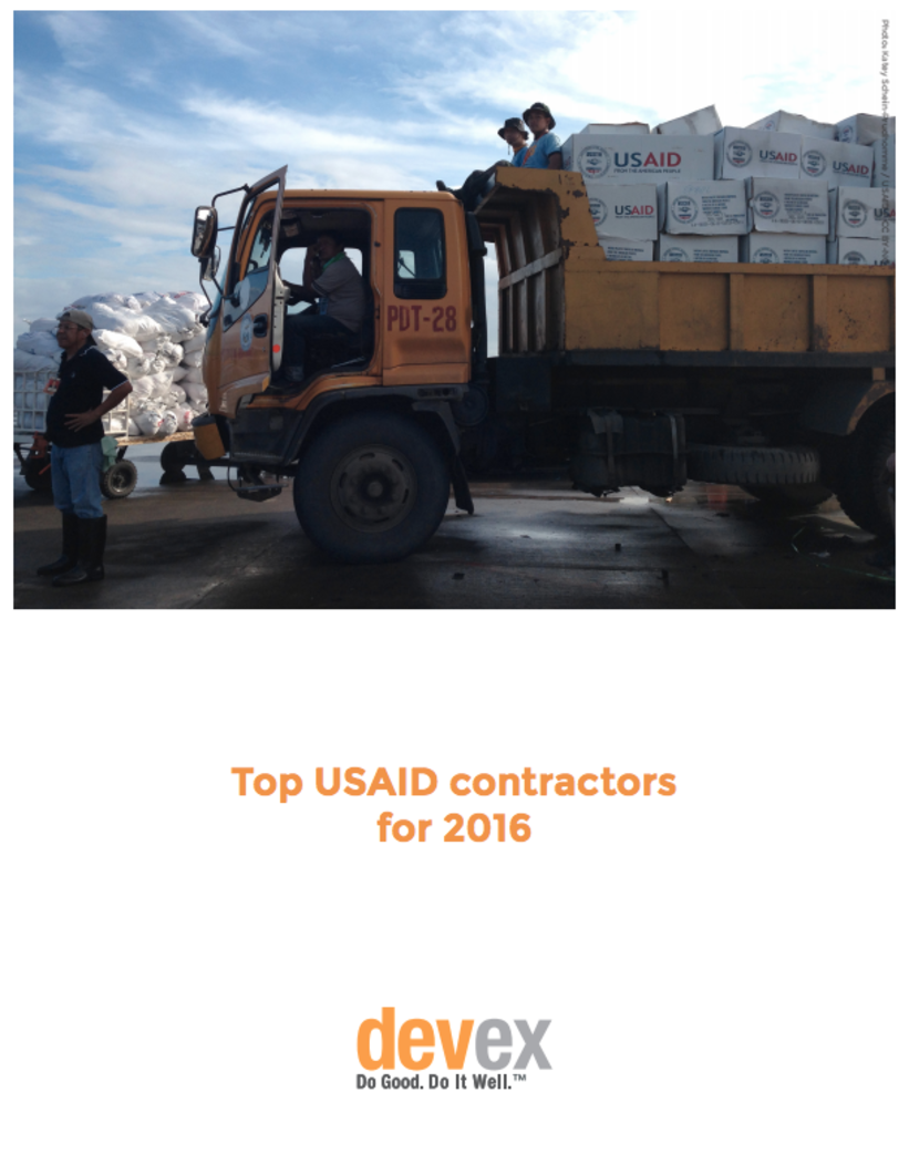 Top USAID contractors for 2016