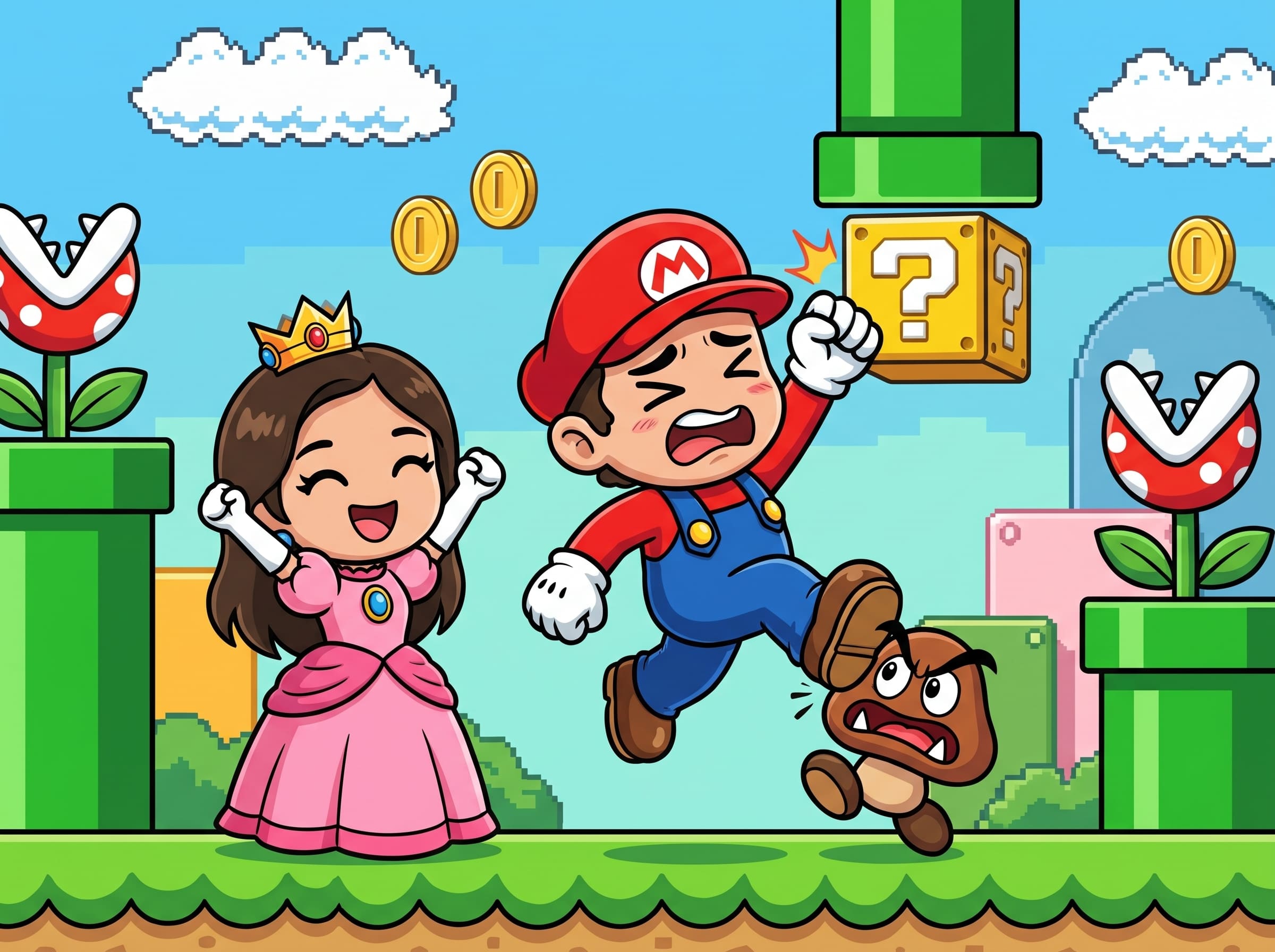 Nivel 1: ¡Mario y Peach! 🍄🎮