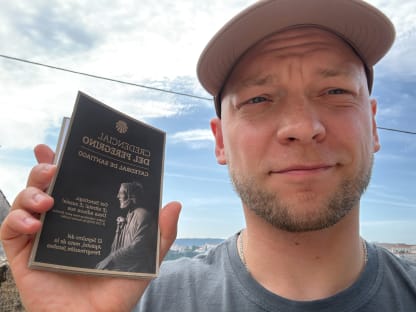 Maciek with myself in Coimbra, Portugal