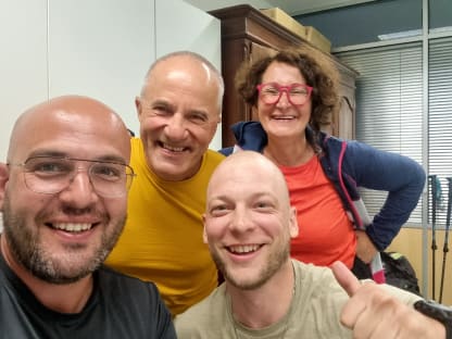 Maciek with Simone in São João da Madeira, Portogallo