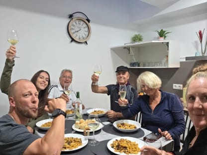 Maciek with Jane in Pontevedra, Spain