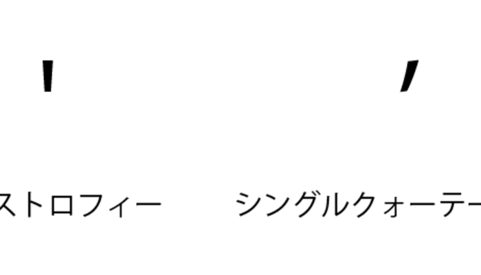 シングルクォーテーションとアポストロフィの違いって一体何