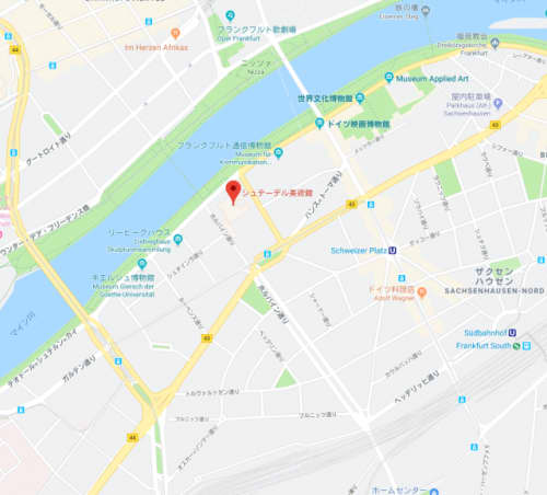 シュテーデル美術館の地図