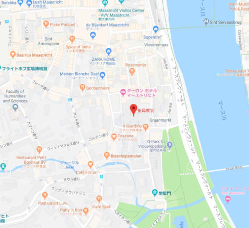 オランダ最古の都市 マーストリヒト 聖母マリア教会周辺地図