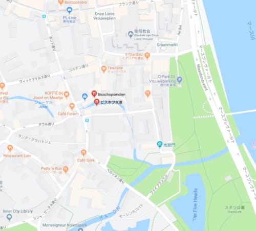 オランダ最古の都市 マーストリヒト ビショップスモレン周辺地図