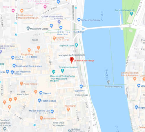 オランダ最古の都市 マーストリヒト ミッフィーショップ周辺地図