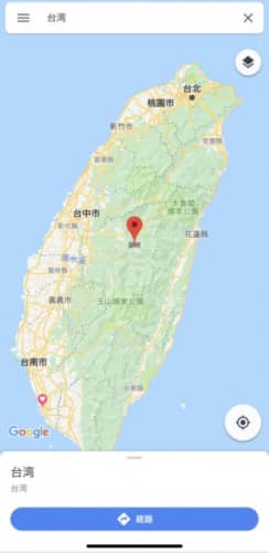 台湾のバス乗り場の地図