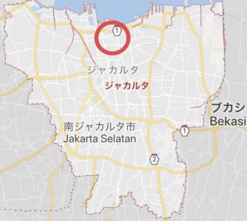 コタエリアのグーグルマップ