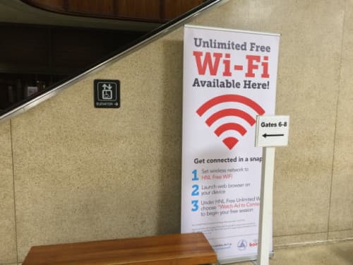 ホノルル空港のwifi