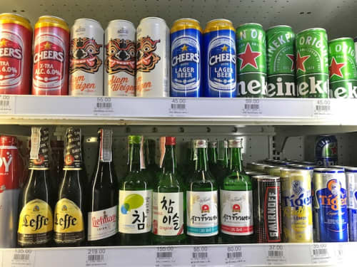 タイビールやその他のアルコール