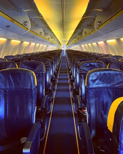 Ryanair 機内の様子