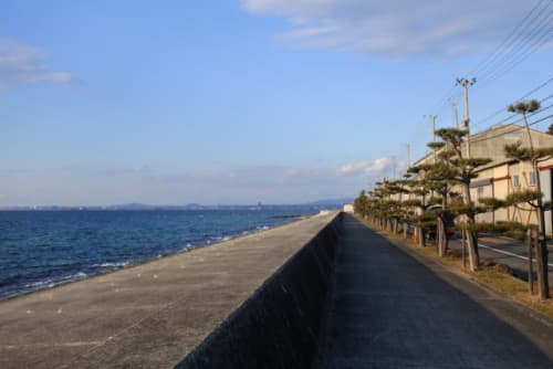 まっすぐなサンセットライン