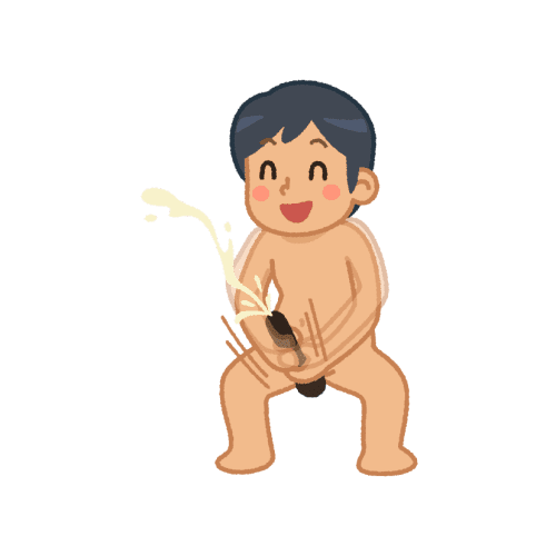 オナニーする男性イラスト