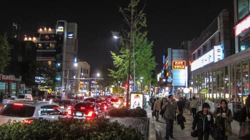 ソウル市内を散策中