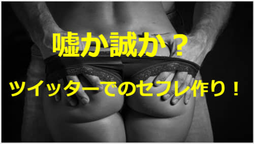 嘘か誠か?ツイッターでのセフレ作り!と書かれた画像