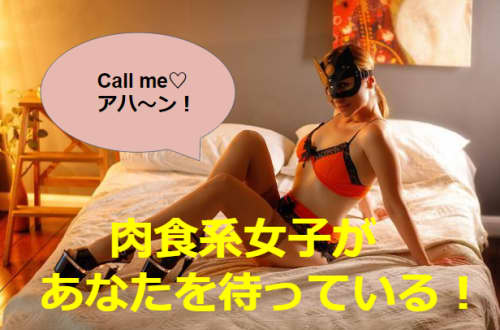 肉食系女子があなたを待っていると書かれた画像
