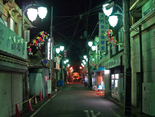 川越の夜の街