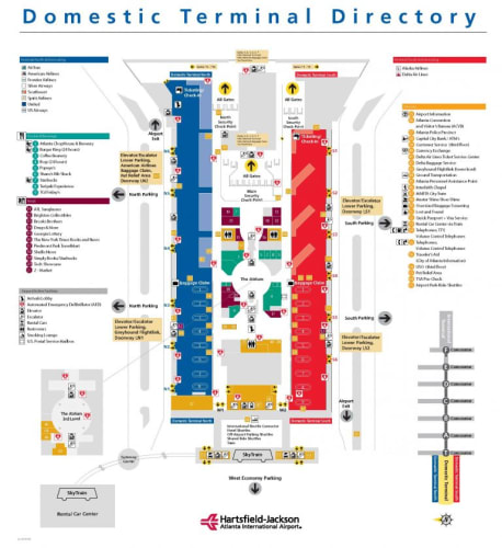 アトランタ空港の地図 Sapppo